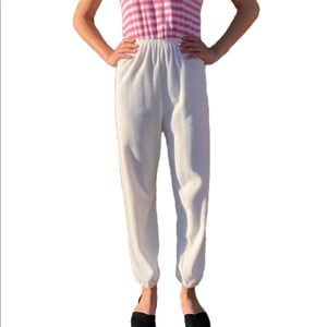 Vintage Pink and White Terry Cloth Romper